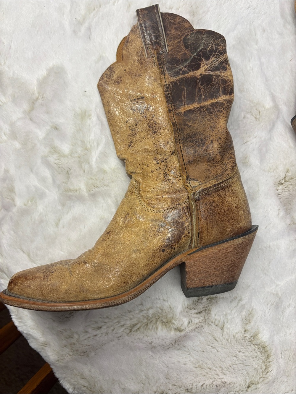 Justin Boots Brown leather Western Boots - Picture 5 of 6